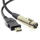Xlr Female To Usb Male 10Ft Cable Cord Adapter Audio Vocal Recorder Microphon`US