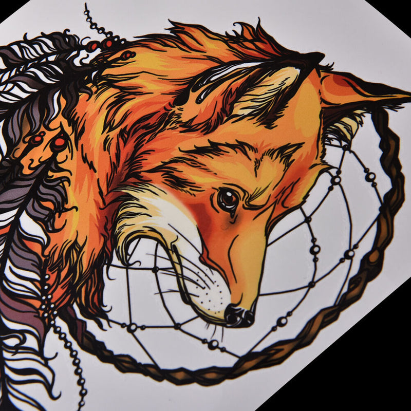 Waterproof Fox Dreamcatcher Temporary Tattoo Large Arm Body Art Tattoos Stick.AU