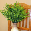 Artificial Shrubs (8-Pack); Faux Plastic Leafy Green Imitation Boxwood Plan