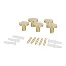 5pcs Brushed Brass Coat Hook Wall Door Hanger Hat Bag Robe Hooks Hangers