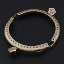 8.5cm Metal Plum Blossom Frame Kiss Clasp Lock Arch for Bags Making Bronze