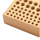 Wooden Watch Repair Tool Holder, 46 Holes Multi-size for Pen Pencil Brushes