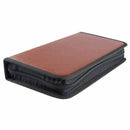 80-Discs Portable Leather Storage Bag Zippered Storage Case for CD DVD Hard H1Z4