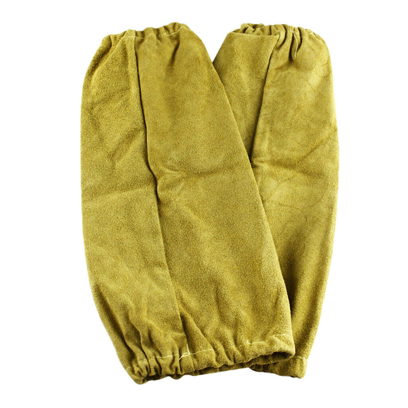 Elastic 16" Welders Sleeve Cowhide Leather, Heat Resistant, 1 Pair Sleeves