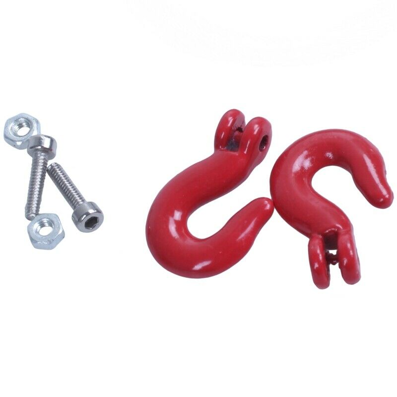 RC Rock Crawler Steel Tow Rope & Tow Hooks For 1/10 Climbing Car Trailer Pa H3Q7