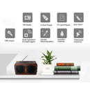 Loudspeaker  Wireless Bluetooth Speaker Wooden Super Bass Stereo Household