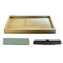 Double-Sided Whetstone Sharpening Stone Kit Bamboo Base  Sharpener