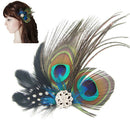 Wedding Bridal For Girls Head Accessories Jewelry Bride Peacock Feather Hair Pin
