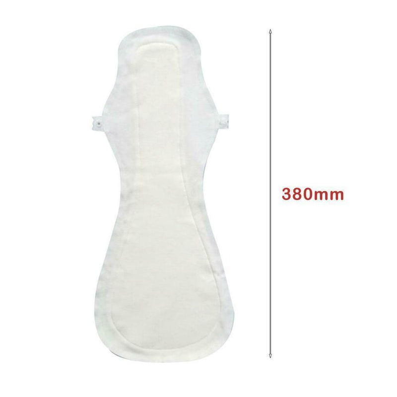 White Thin Reusable Menstrual Cloth Sanitary Pads Napkin for Women Girl 38cm