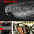 5M Self Adhesive Car Door Seal Strip Rubber Weatherstrip Shape Hood Trunk