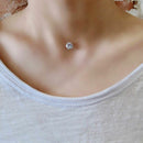 Fashion Crystal Necklace Invisible Line Zircon Clavicle Chain Women Jewelry