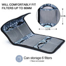 6-pocket Camera Lens Filter Wallet Case Bag F. Round Square Filters Shockproof