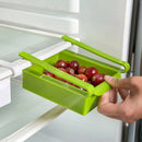 2pcs Slide Kitchen Fridge Freezer Space Saver Organizer Storage Rack(Green)