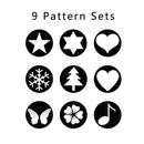 52mm Star Special Effect Kit Bokeh Filter Spot Card with 9 Patterns Flower Music