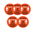 Set 5 Social Distancing Safety Floor Decals Stickers Notice Caution Shop E