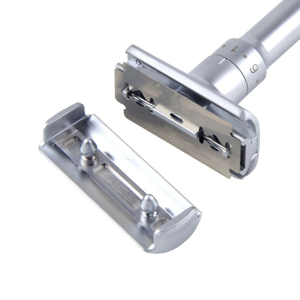 Adjustable Double Edge Shaving Safety Razor Shaver & 5pcs Blades