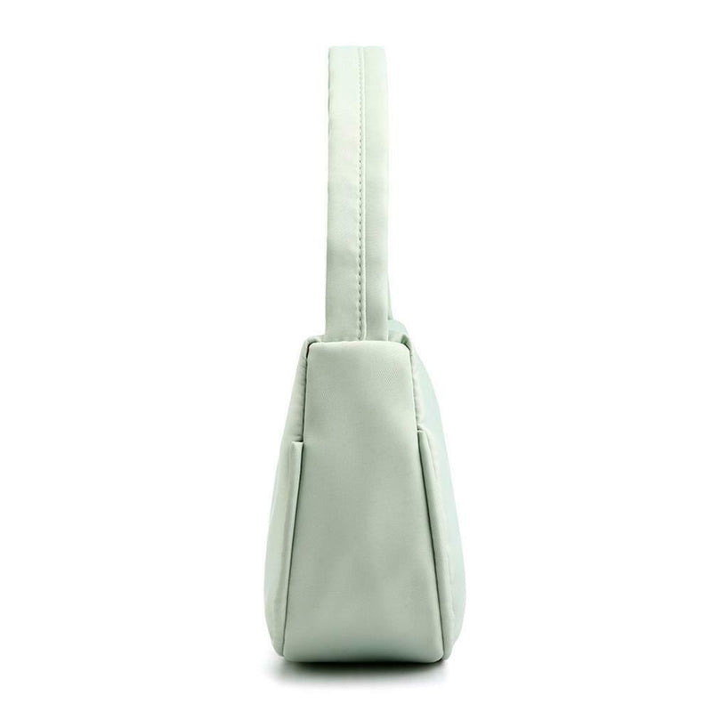 Fashion Women Handbag Nylon Simple Shoulder Shopping Bag Zip Totes (Green) A