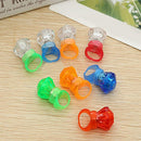 10Pcs Mixed Colors LED Light Up Flashing Finger Rings Audlt Kids For Party Night