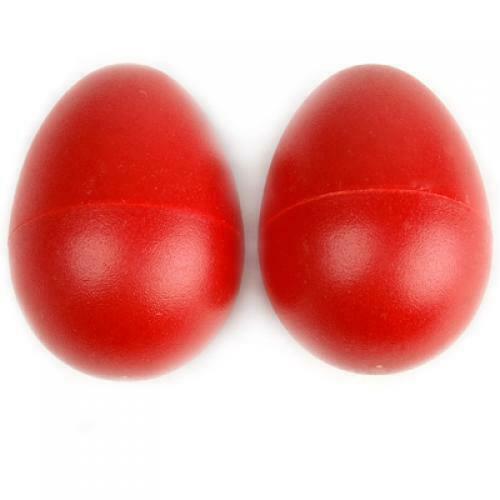 1 Pair Plastic Percussion Musical Egg Maracas Shakers - Red