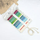 36 Holes Big Pencil Case School Canvas Roll Pouch pencil box Constellation