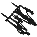 Wedding Anniversary Cake Topper couple with 2 Girls (Black) G7O9
