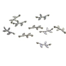 100Pcs Leaf Veins Charm Pendant Dainty Dangle Crafting Accessories for Necklace