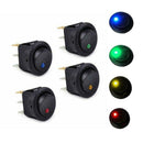 20x LED Light 12V Car Auto Boat LED Round Toggle Switch Cat  Eye Light AU T T2C2
