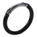 Portable cylindrical mini aluminum carabiner hook key holder 2 black J4D9