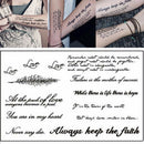 2Pcs Removable Temporary Tattoo English Word Body Art TattoosStickerWaterproofU2