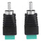 2pcs Speaker Wire Cable to Audio Male RCA Connectors Adapters Jack Plug A