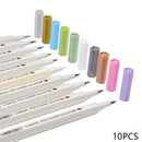 New 10 Colours Metallic Art Marker 1 2MM Fine Liner Brush Coloring Pens Gif L3B8