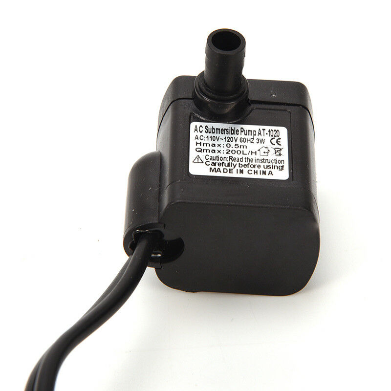 220/240V 3W Submersible Water Pump Aquarium Fountain Fish Pond Tank EU Plug M&E