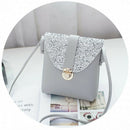 women small bling bling shoulder bag lady's mini cute solid color Glossy ha Y3X2