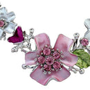 New Fashion Flowers Necklace Earrings Diamond Elegant Women Jewellery Set o K2B5