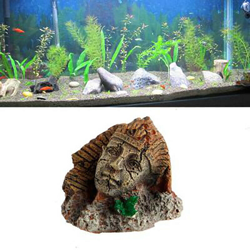 Egyptian Pharaoh Pyramid Sphinx Aquarium Ornament Fish Tank Decoration Hide Cave