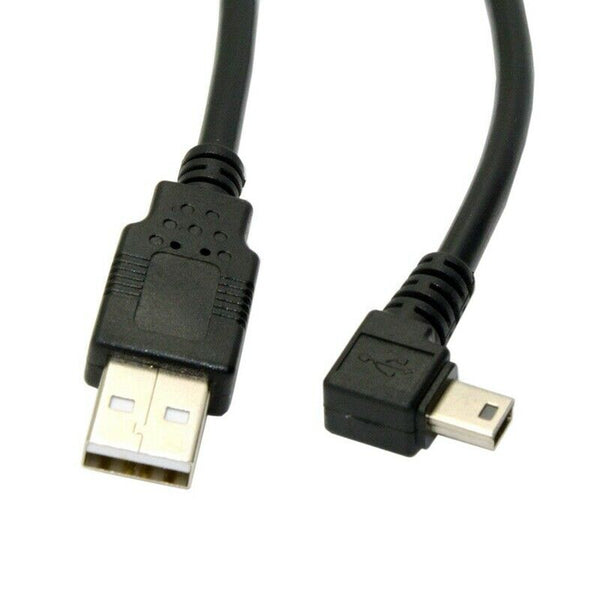 1.8m Mini USB B Type 5pin Male 90 Degree Left Angled to USB 2.0 Male Data C B7X8