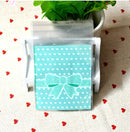 100 X Green bow tie bag plastic node pouch of candy cookie in two loops C1D8