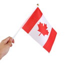 12Pcs Canada Hand Waving Flag Canadian Small National Flags Pole Banners NEW