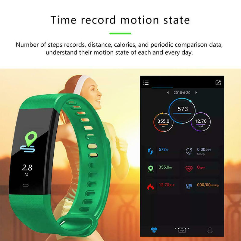 Y5 Smart Sports Watch Heart Rate Monitor Fitness Tracker Pedometer Wristband