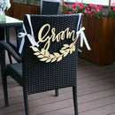 2pcs Wooden Bride Groom Chair Signs with Wheat Wedding Chair Hanging Decora