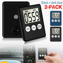 2 Pack Large LCD Digital Timer Kitchen Cooking Count Down/Up Clock Loud Alarm #