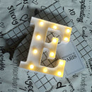 White Large Plastic Marquee Freestanding Alphabet LED Light UP Letters E