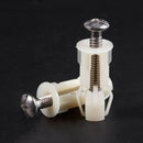 5X(2pcs DIY Plastic Toilet Seat Screws Fixings Fit Toilet Seats Hinges RepaU5M3)