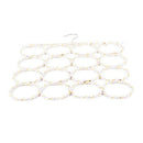 16 Holes Ring Rope Scarf Holder Hanger Shawl Storage Display Hook Rack Styl L2K7