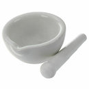 60mm Mini Porcelain Mortar and Pestle Mixing Grinding Bowl Set DIY Tool Whi