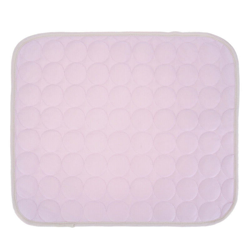 Summer Pet Cooling Ice Mat Cat Puppy Dog Sleeping Blanket Cushion (Pink L) A