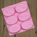 6 Cavity Honey Bee Silicone Soap Mold Candle Mold Craft DIY Mould DIY Handm W7T9