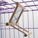 Bird Mirror & Perch Wooden Interactive Bird Toys Budgie Canary Cockatiel Finch !