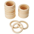 20pcs 45mm Unfinished Natural Wood Teething Rings Circles for DIY Pendant