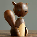 Home Decor Scandinavian Danish Walnut Solid Wood Home Small Ornament, Large